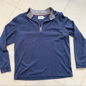 Normal Brand 1/4 Zip Up Sweatshirt XL Navy